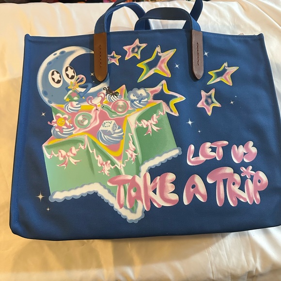 Coach Coachtopia Recycle Canvas Let Us Take a Trip Tote - Picture 3 of 11
